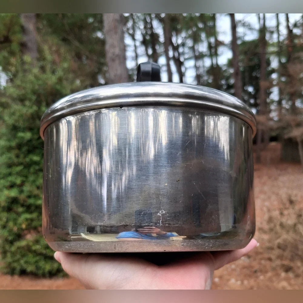 Vintage Farberware Stainless Steel Aluminum Clad 2 Quart Pot With Lid